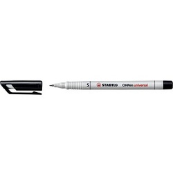 10 STABILO OHPen universal Folienstifte schwarz 0,4 mm non-permanent