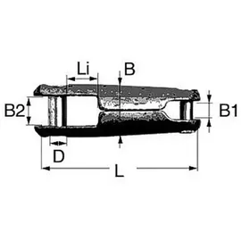 Kong Italy Ankerverbinder Edelstahl 8-12 mm Silber