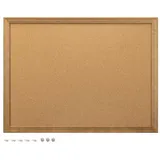 Navaris magnetische Kork Pinnwand 60 x 45 cm - Memoboard Magnetwand Korkwand Korkbrett mit Holzrahmen - inkl. Montagematerial Reißzwecken Magnet Set