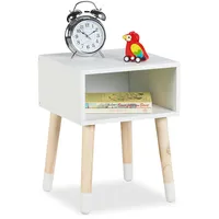 Relaxdays Nachttisch Kinder, offenes Fach, HBT 40x30x30 cm, Kinderzimmer,