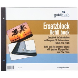 Ersatzblock 29x24 cm, 30 schwarze Seiten für Schraubalben