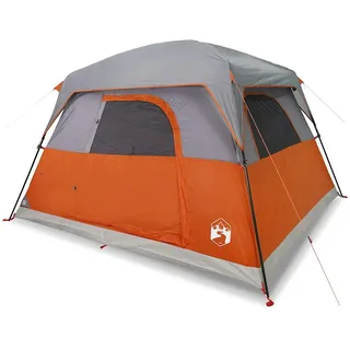 vidaXL Campingzelt 4 Personen Orange Wasserdicht