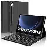 SENGBIRCH Tastaturhülle für Samsung Galaxy Tab S9 FE 10.9'' 2023 - QWERTZ Deutsche Tastatur Abnehmbare Bluetooth Wireless Tastatur für Galaxy Tab S9 11'' 2023, Schwarz