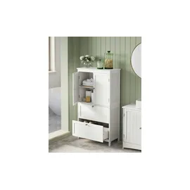 VASAGLE Badschrank weiß 60,0 x 30,0 x 110,0 cm