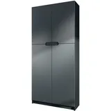Vladon Logan Aktenschrank 82 x 37 x 185 cm schwarz