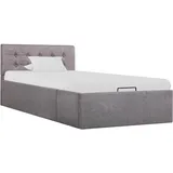 vidaXL Stauraumbett Hydraulisch Taupe Stoff 100×200 cm