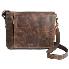 GREENLAND Montana Umhängetasche Leder 40 cm Laptopfach Greenland braun