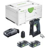 Festool CXS 18-Basic Akku Bohrschrauber 18 V 40 Nm Brushless + 2x Akku 4,0 Ah + Schnellladegerät + Systainer