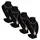 vidaXL Schmuckbüste Flanell Schwarz 9x8,5x15 cm 4 Stk.