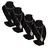 vidaXL Schmuckbüste Flanell Schwarz 9x8,5x15 cm 4 Stk.