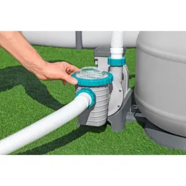 BESTWAY  Flowclear Sandfilteranlage mit Zeitschaltuhr 11.355 l/h 500 W (2025) grau/blau