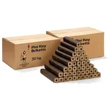 Neandertaler Feuer Holzbriketts PiniKay Hartholzbriketts Kaminbriketts Briketts Briquettes Gluthalter, 60 kg