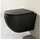 doporro Hänge-WC mit WC-Sitz Schwarz