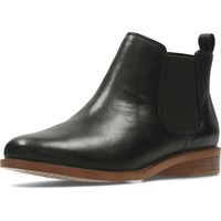 CLARKS Damen Taylor Shine Chelsea Boots, Black Leather, 39 EU