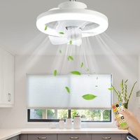 AVZYARDY Moderne LED-Deckenleuchte mit Ventilator,Deckenventilator mit Beleuchtung,Dimmbare 3-Gang-Timing E27 Deckenventilatoren mit Beleuchtung und Fernbedienung,for Schlafzimmer Küche Esszimmer