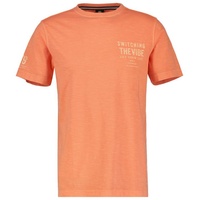 LERROS T-Shirt LERROS T-Shirt für Herren mit Brustprint orange M