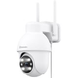 GALAYOU 2K Überwachungskamera Aussen, PTZ Outdoor WLAN IP Kamera überwachung außen, WiFi Dome Camera mit Farbiger Nachsicht, Zwei-Wege-Audio Y4