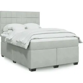 vidaXL Boxspringbett 140 x 200 cm Hellgrau
