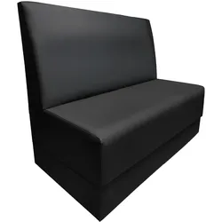 SCHMIDT | Gastrobank mit Sockel | B:H 120 x 103 cm | Schwarz | Glatt | Leder