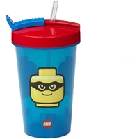 Room Copenhagen Becher mit Strohhalm 0,5 l Blau/Rot