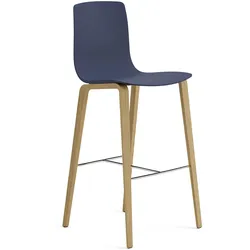 Arper Aava 02 Barhocker, höhe 75 cm, kunststoff, eiche natur / neptunblau #7608
