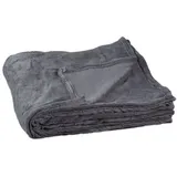 Relaxdays Kuscheldecke grau 200,0 x 200,0 cm