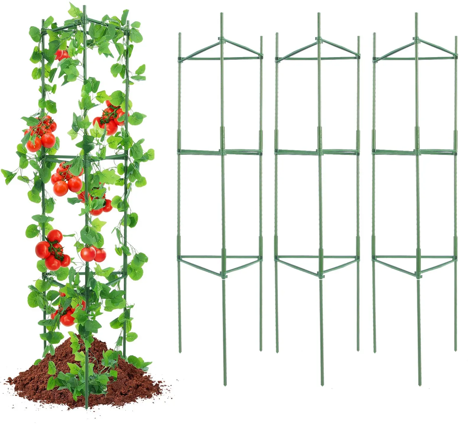 VEVOR 6x Rankhilfe Blumenhalter Tomatenkäfig Pflanzenhalter Pflanzenstütze 122cm