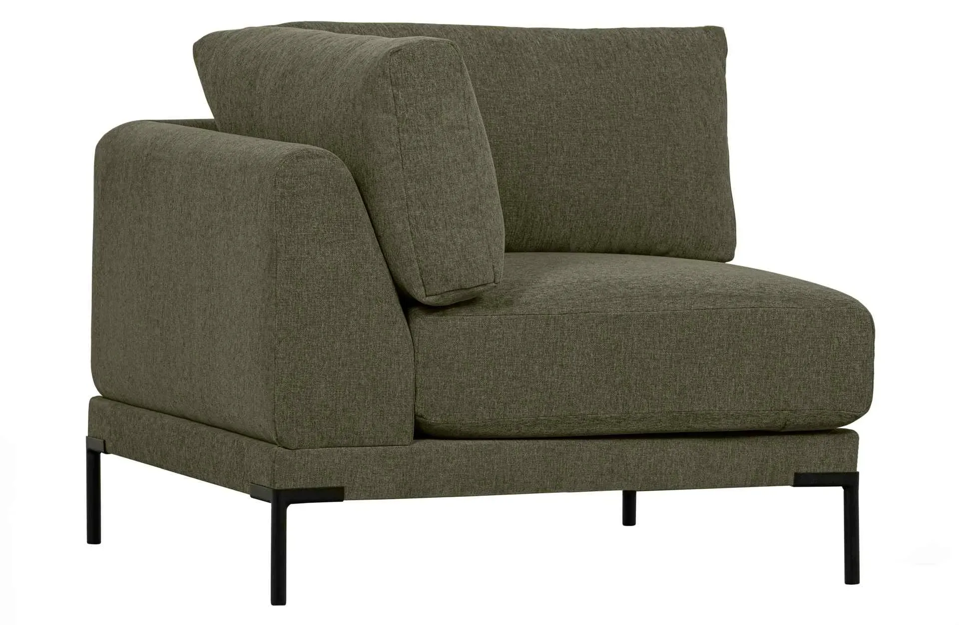 Modulsofa Couple Eck-Element, Melange-Stoff modern, flexibel, grün, weich gepolstert