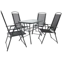 VCM my garden Sitzgruppe anthrazit Textilene, Metall, 5-teilig