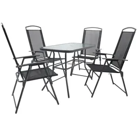 VCM my garden Sitzgruppe anthrazit Textilene, Metall, 5-teilig