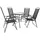 VCM my garden Sitzgruppe anthrazit Textilene, Metall, 5-teilig