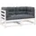 vidaXL Gartensofa 2-Sitzer Loungesofa weiß