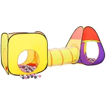 vidaXL Spielzelt mit 250 Bällen Mehrfarbig 255x80x100 cm