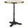 Blumfeldt Patras Bistro-Tisch, Gartentisch, Deko-Zierkante, Gusseiserner Standfuß, für drinnen und draußen, wasserfest, frostsicher, 57,5 cm 72 cm Schwarz Ø Weißer Marmor