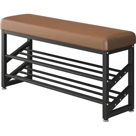 Hti-Living Schuhregal 100 x 50 x 30 cm 2 Ebenen / Braun