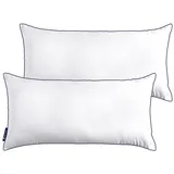 Gentle North Hochwertige Kopfkissen (40x80 cm groß) in Hotelqualität - 2er Set Flauschige, gut gefüllte Schlafkissen für Allergiker geeignet (Ökotex 100 Zertifiziert) - 60° Waschbar