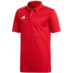 adidas Core 18 Kinder atmungsaktives Polo-Shirt mit Climalite-Technologie Sport-Shirt CV3681 Rot/Weiß - 176