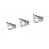 Trio LED-Unterbauleuchten 3er-Set Nickel matt