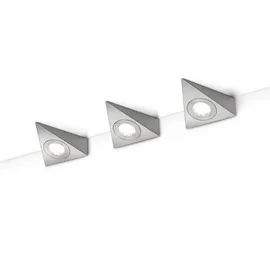 Trio LED-Unterbauleuchten 3er-Set Nickel matt