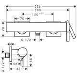 Hansgrohe Tecturis E Einhebel-Brausemischer Aufputz 73620,