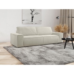 Schlafsofa 4-Sitzer - Cord - Beige - AMELIA