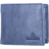 The Skandinavian Brand Leder Geldbörse Querformat blau