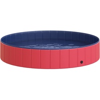 PawHut Hunde Swimmingpool mit Wasserablassventil rot, 160 x 30