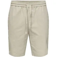 ONLY & SONS Shorts »ONSLINUS 0007 COT LIN SHORTS NOOS«, Beige