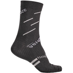 VELOTOZE Socken Merinowolle | schwarz / grau S / M | 37 - 42,5