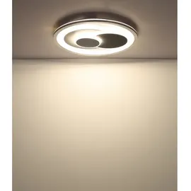 GLOBO LED Deckenleuchte 1 rund Chrom weiß matt