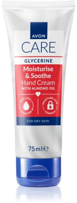 Avon Care Glycerine feuchtigkeitsspendende Creme für Hände und Fingernägel mit Glycerin 75 ml