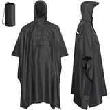 Regenponcho mit Kapuze, wasserdichte Regenmanteljacke für Männer, Frauen und Erwachsene $Wasserdichter Regenponcho, leicht, wiederverwendbar, Wan...