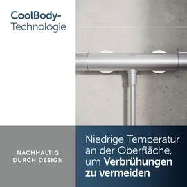 Ideal Standard Alu+ Brausethermostat Aufputz DN 15 Silber BD582SI