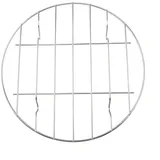 Rundes Kühlgitter, Stahl-Backen, Kühlung, Dampfgaren, Grillrost, Spiegel-Finish und glatte Kanten, für Luftfritteusen, Schnellkochtopf (25,4 cm)